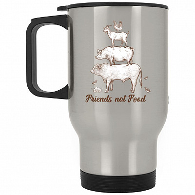 14 oz. Silver Travel Mug