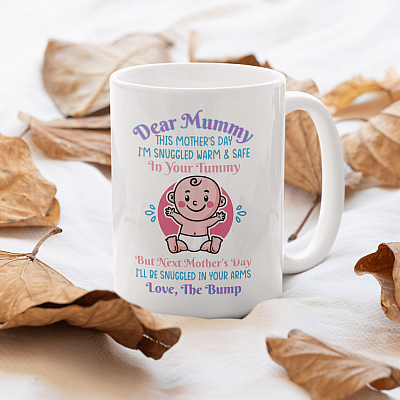 Alternative view of Happy Mothers Day Love Bump Expecting Mothers Day Gift Ceramic Coffee Mug - Beer Stein - Water Bottle