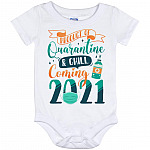 Product of Quarantine, White, Baby Onesie - 12 Month