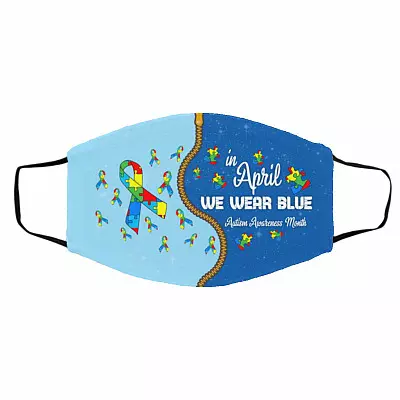 April Mask, White, Cloth Face Cover – Medium/Large