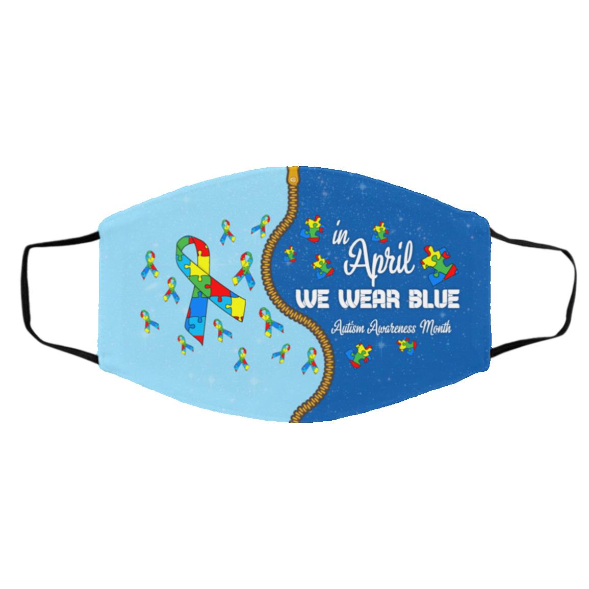 April Mask, White, Cloth Face Cover – Medium/Large