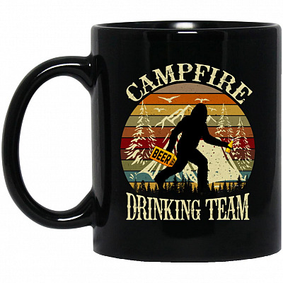 Campfire Mug, Black, 11 oz. Black Mug