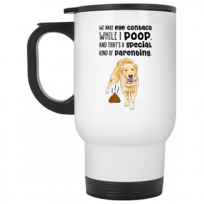 14 oz. White Travel Mug