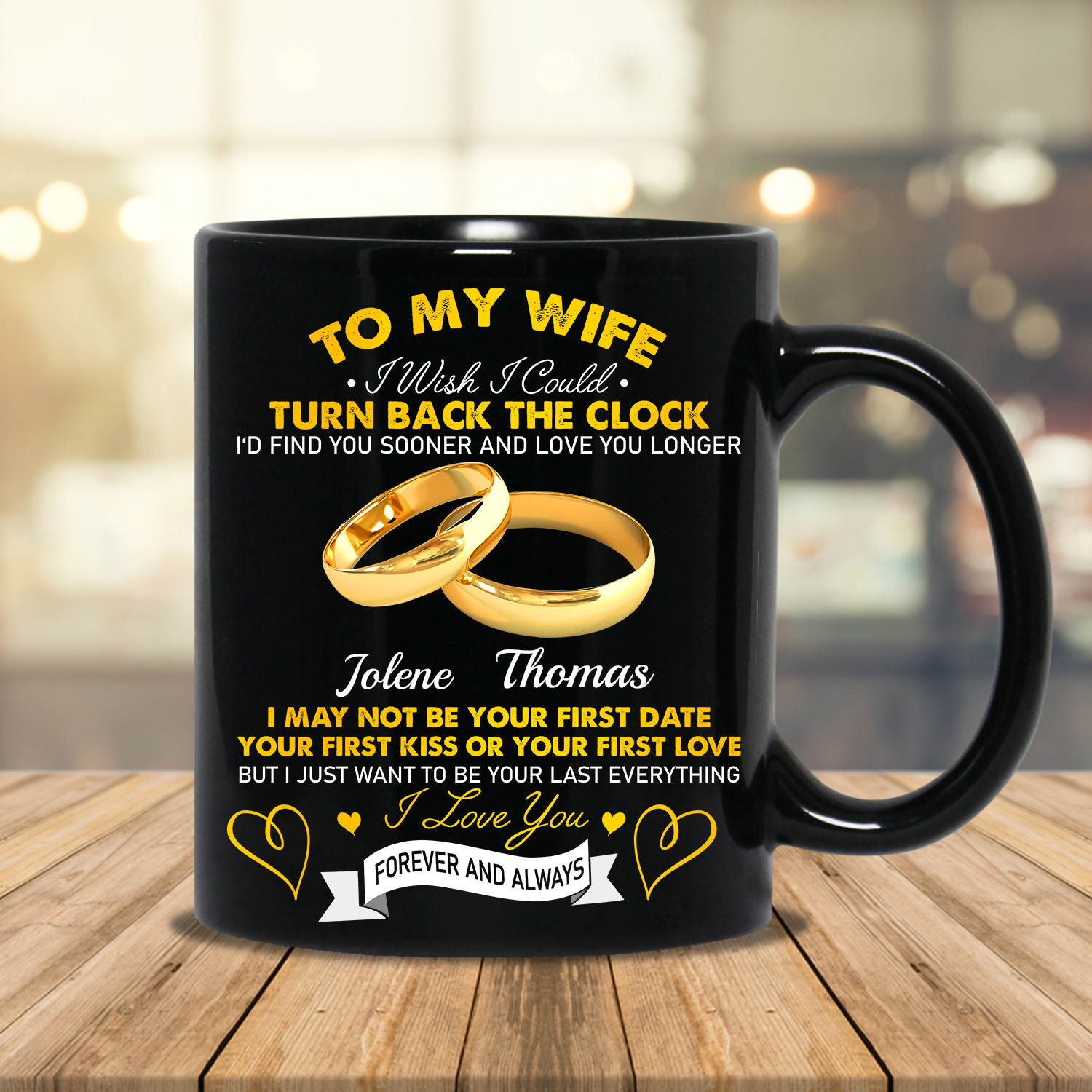 Personalized To My Wife I Wish I Could Turn Back The Clock Mug1
