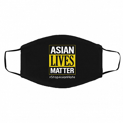 Asian Lives Mask, Black, Cloth Face Cover – Medium/Large