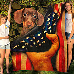 3KT. Dachshund America Flag Mix Mockup