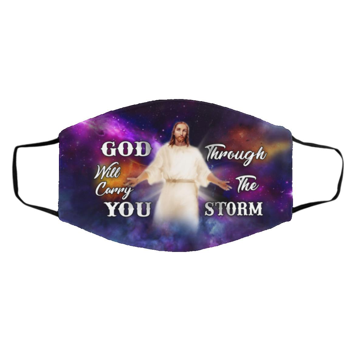 god mask, White, Cloth Face Cover – Medium/Large god mask, White, Cloth Face Cover – Medium/Large