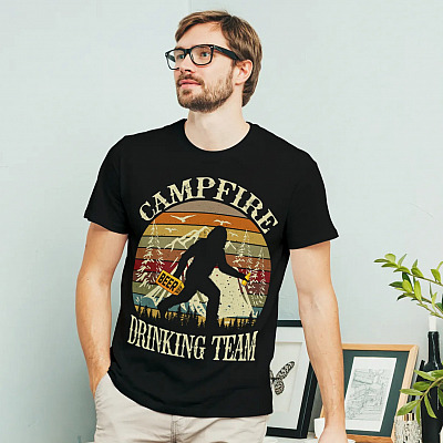 Alternative view of Campfire Drinking Team T-Shirt
