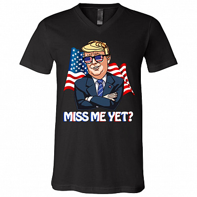 miss me tee, Black, V-Neck T-Shirt