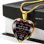 To My Mom You Are the Only Person in The World Mothers Day Gift Heart Pendant Necklace - Heart Luxury Necklace (Gold Plated)
