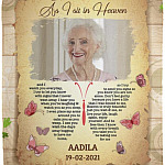 Personalized Photo As I Sit In Heaven, White, Cozy Plush Fleece Blanket - 50x60