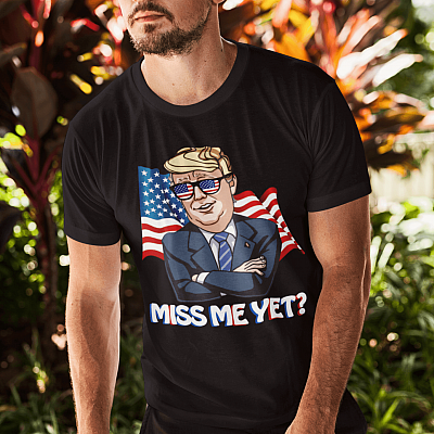 Alternative view of Trump 2024 Miss Me Yet He'll Be Back T-shirt - V-neck - Anti Biden Shirt