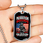 Sorry If My Patriotism Offends You Trust Me Your Lack Of Spine Offends Me More Veteran Dog Tag Pendant Necklace - Dog Tag (Silver)