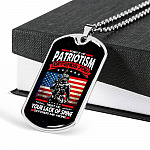 Sorry If My Patriotism Offends You Trust Me Your Lack Of Spine Offends Me More Veteran Dog Tag Pendant Necklace - Dog Tag (Silver)