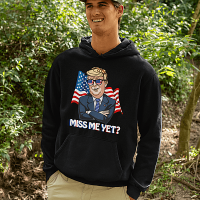 Alternative view of Trump 2024 Miss Me Yet He'll Be Back - Anti Biden Hoodie - Sweatshirt