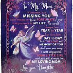 To My Mom Whenever I Am Missing, White, Cozy Plush Fleece Blanket - 50x60 To My Mom Whenever I Am Missing, White, Cozy Plush Fleece Blanket - 50x60
