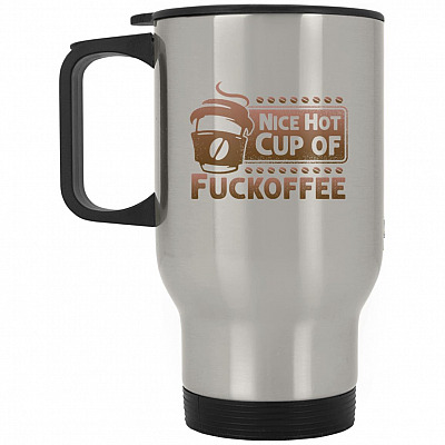 14 oz. Silver Travel Mug