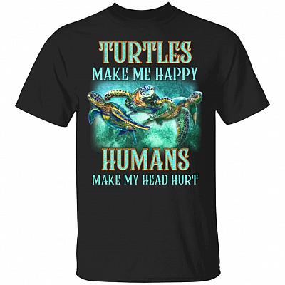turtles shirt, Black, Unisex T-Shirt