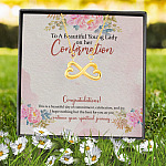 To A Beautiful Young Lady On Her Confirmation Congratulations Christian Confirmation Infinity Heart Pendant Necklace