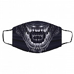 Xenomorph Mask, White, Cloth Face Cover – Medium/Large