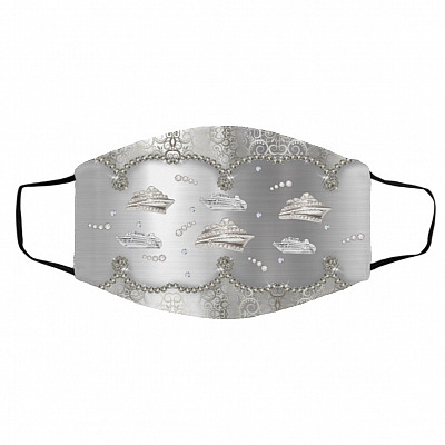 Cruise Ship, White, Cloth Face Cover – Medium/Large