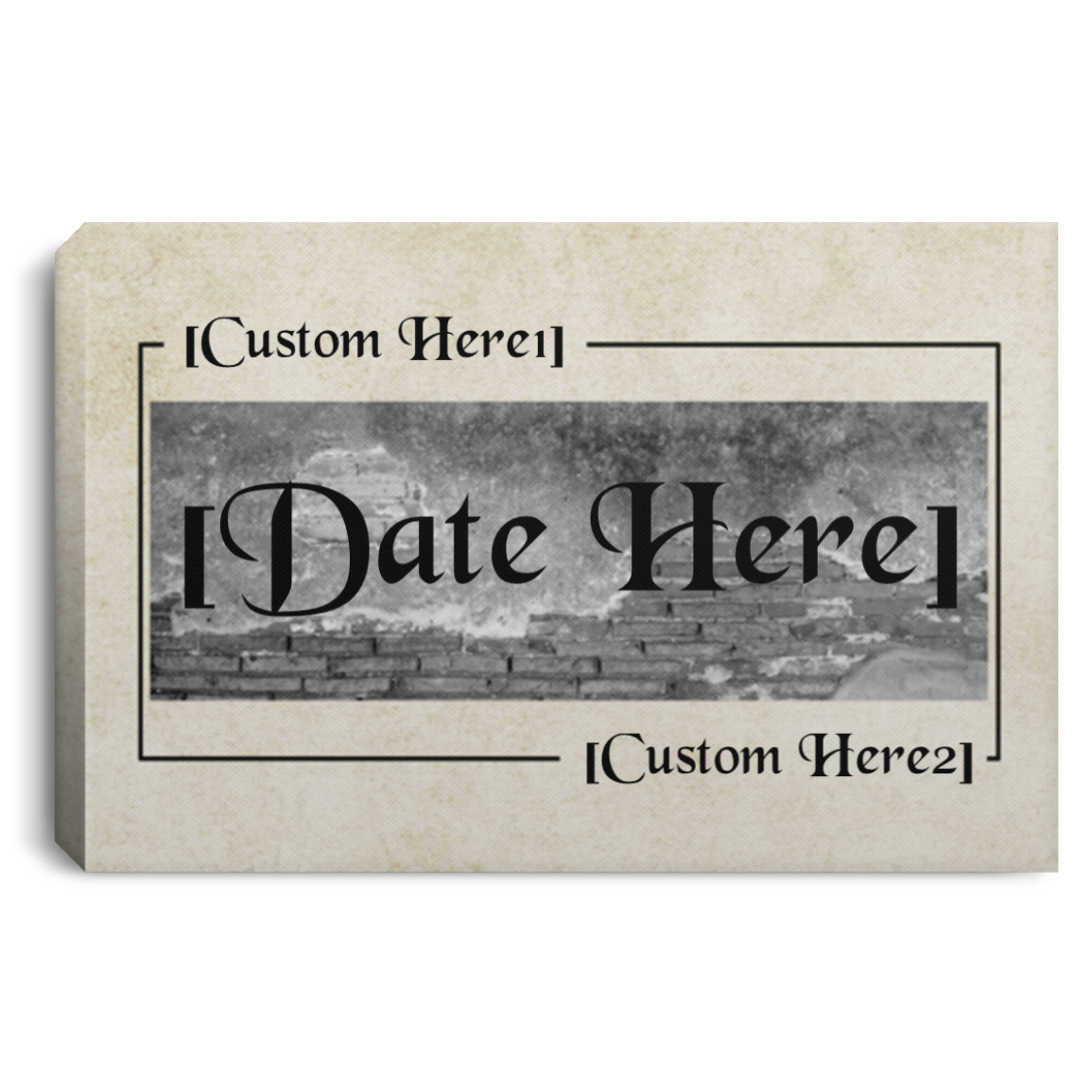 Personalized Anniversary Gift With Couple Name Wrapped Framed Canvas Prints - Unframed Poster, White, 0.75'' Framed Canvas