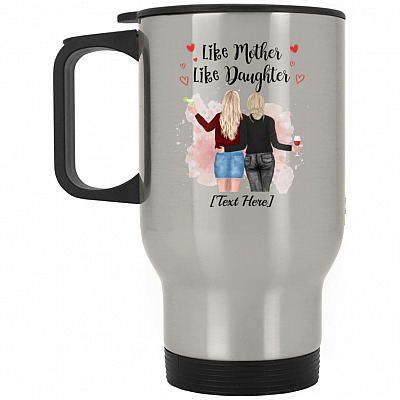 14 oz. Silver Travel Mug