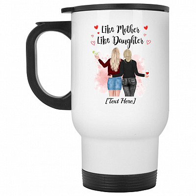 14 oz. White Travel Mug