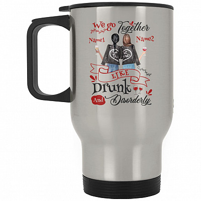 14 oz. Silver Travel Mug