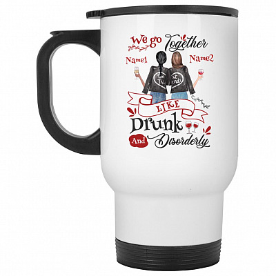 14 oz. White Travel Mug