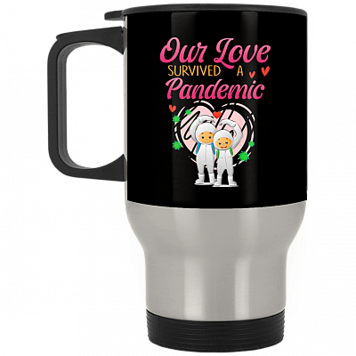 14 oz. Silver Travel Mug