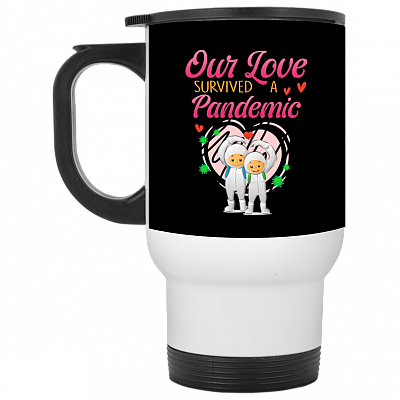 14 oz. White Travel Mug