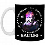 Thunderbolt and Lightning Galile Mug, Black, 11 oz. White Mug