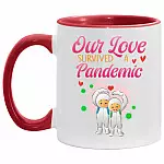Our Love Survi, White/Red, 11 oz. Accent Mug