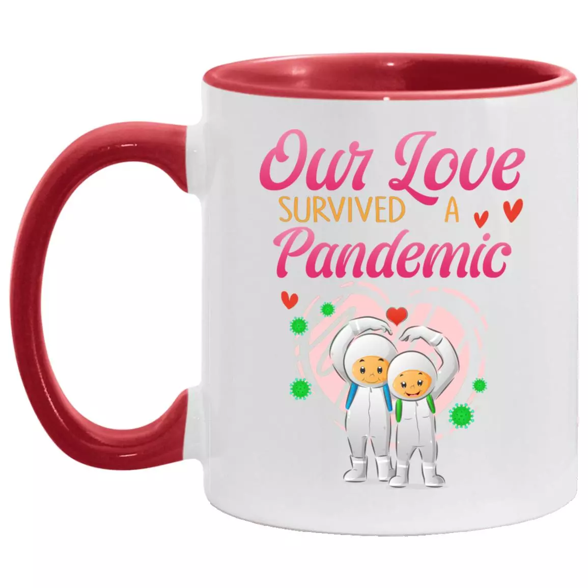 Our Love Survi, White/Red, 11 oz. Accent Mug