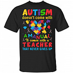 Autism Doesn't, Black, Unisex T-Shirt