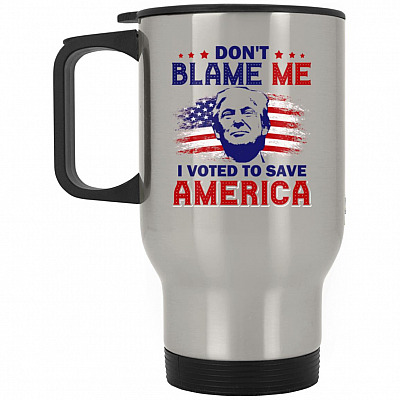 14 oz. Silver Travel Mug