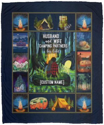 Personalized Husband And Wife, White, Cozy Plush Fleece Blanket - 50x60