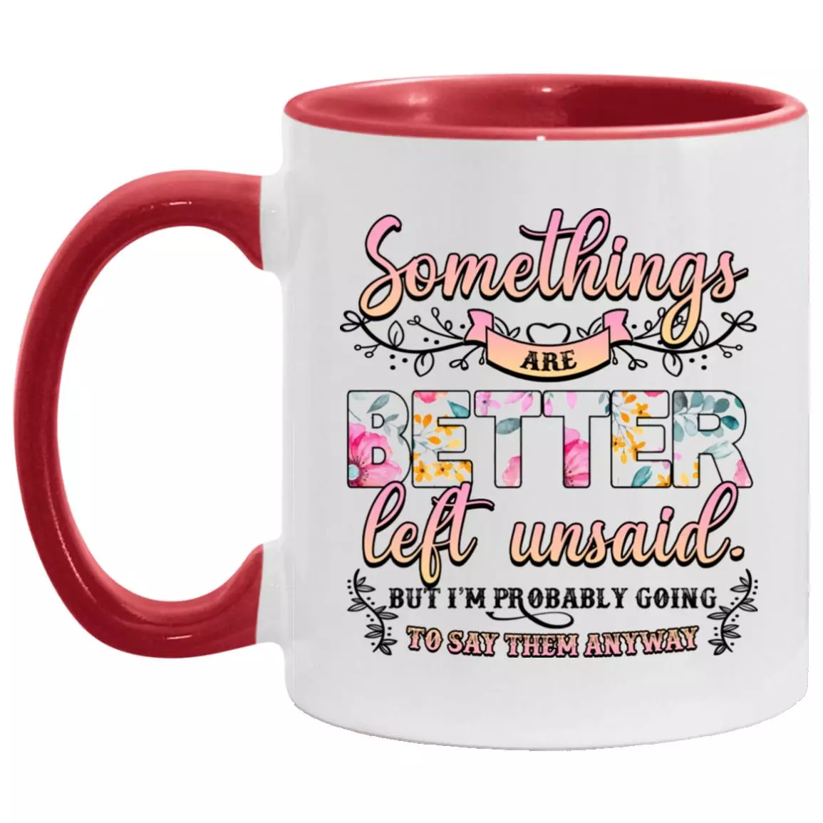 Better Accent Mug, White/Red, 11 oz. Accent Mug