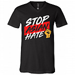 ASIAN T, Black, V-Neck T-Shirt