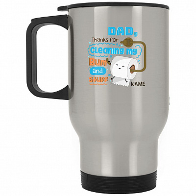 14 oz. Silver Travel Mug