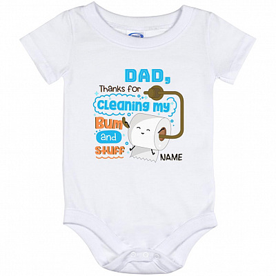 Personalized Thanks You baby, White, Baby Onesie - 12 Month