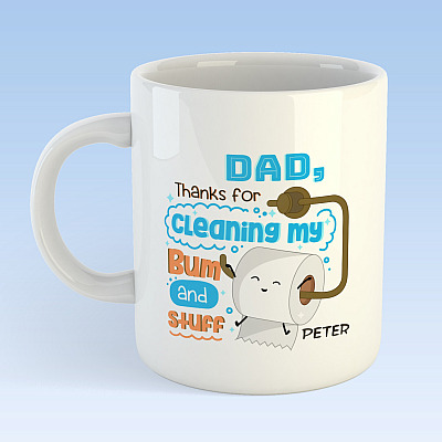 Alternative view of Personalized Thanks You for Cleansing My Bum Ceramic Coffee Mug - First Fathers Day Gifts Travel Bottle