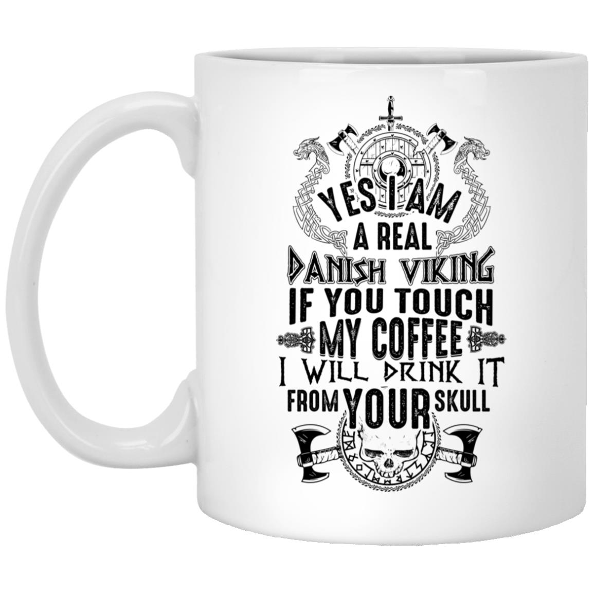 Skull Yes I Am A Real, White, 11 oz. White Mug
