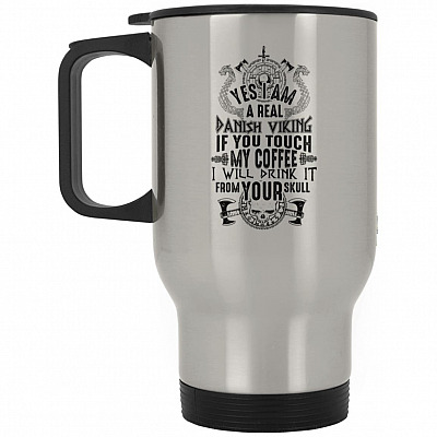 14 oz. Silver Travel Mug