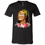 Michelle Obama Feminist Always Stay True to Yourself - Influential Women History Month T-shirt - V-neck, Black, V-Neck T-Shirt