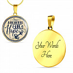 Anchored In Hope Circle Pendant Necklace - Circle Luxury Necklace (Gold Plated)