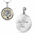 Anchored In Hope Circle Pendant Necklace - Circle Luxury Necklace (Silver)