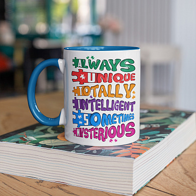 Alternative view of Autism Defined Always Unique Totally Intelligent Sometimes Mysterious Accent Mug - Gifts for Autism Mom