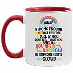 cloud accent, White/Red, 11 oz. Accent Mug